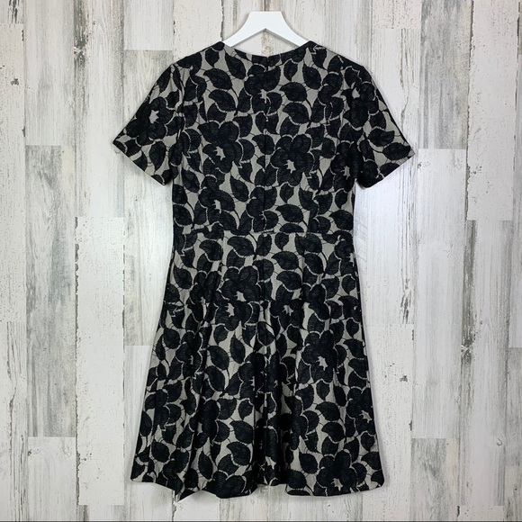 Ann Taylor Bonded Black Lace Flare Dress - Picture 7 of 10